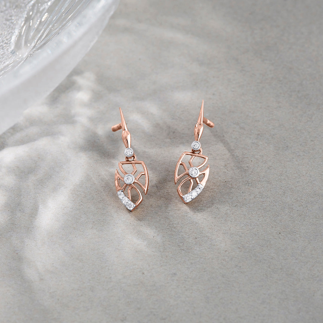 Stark Petals Diamond Drops & Dangler Earrings