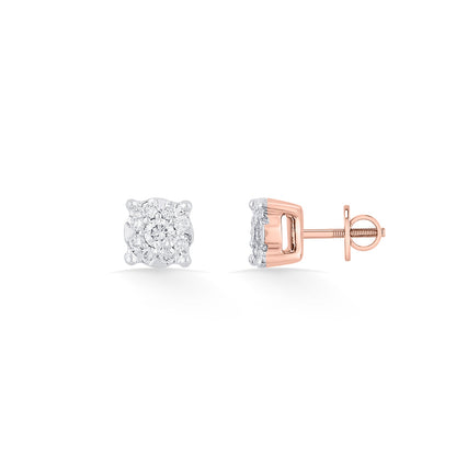 Radiant Glint Diamond Stud Earrings