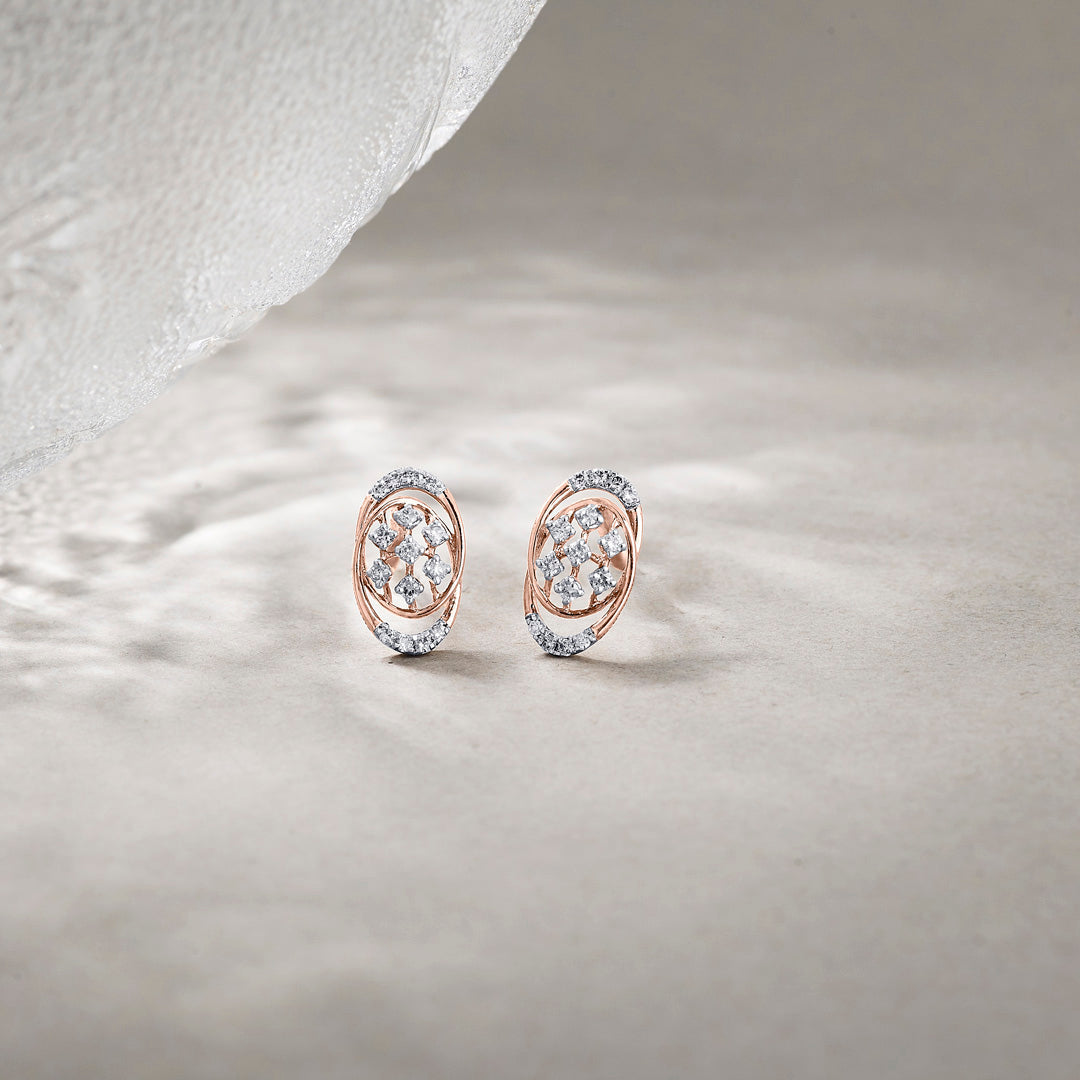 Glowing Embrace Diamond Stud Earrings