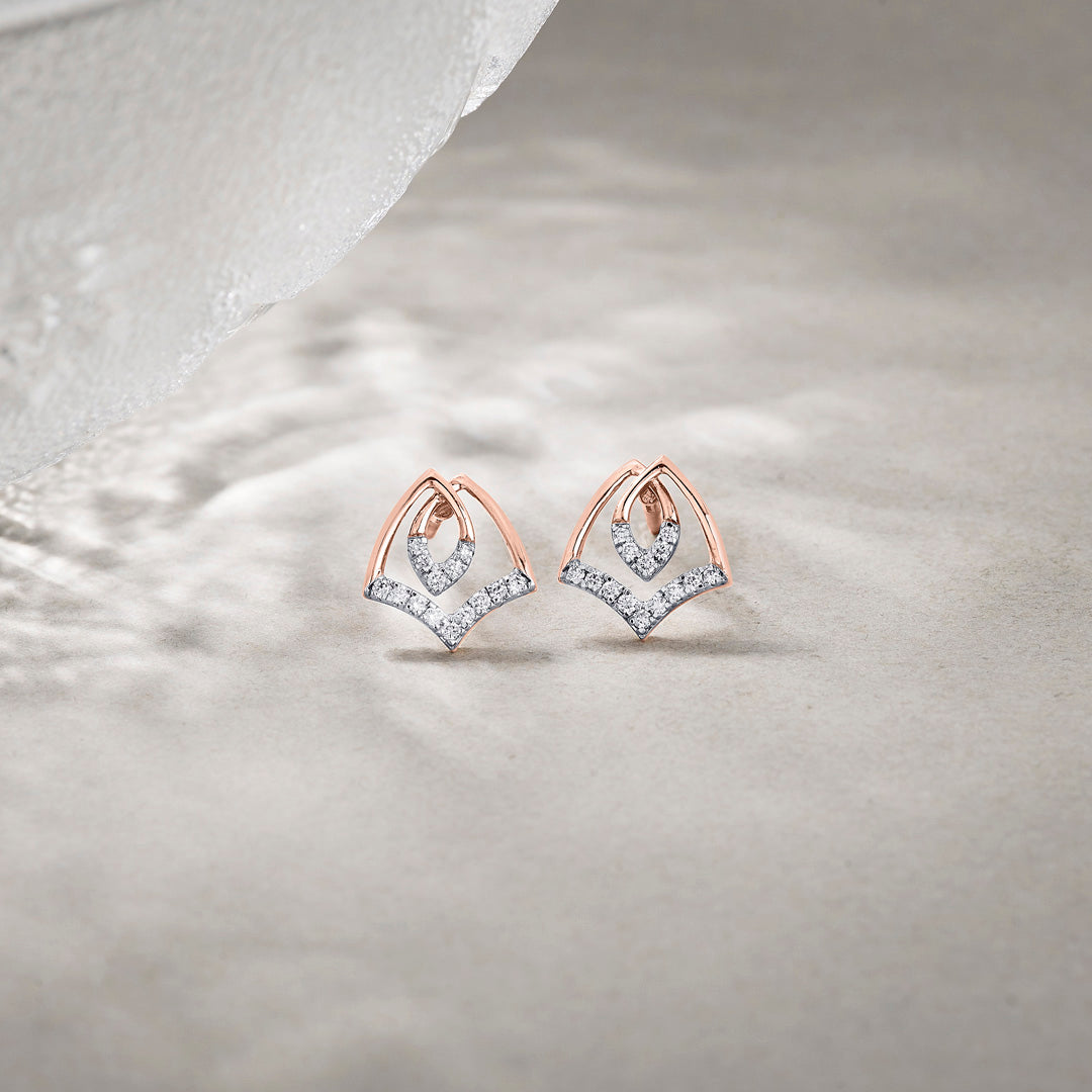 Solstice Spark Diamond Stud Earrings