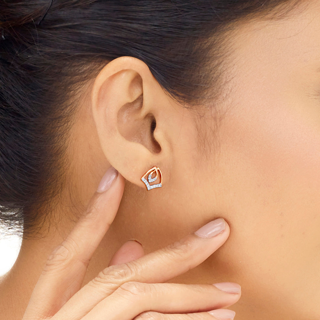 Solstice Spark Diamond Stud Earrings