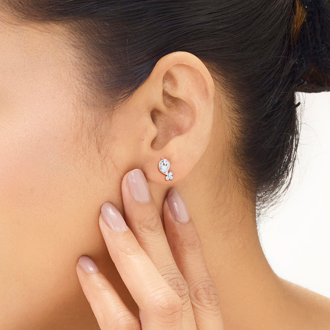 Celestial Glint Diamond Stud Earrings