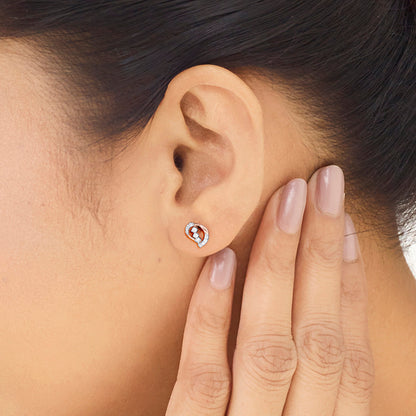 Glowing Swipes Diamond EarRing Studs