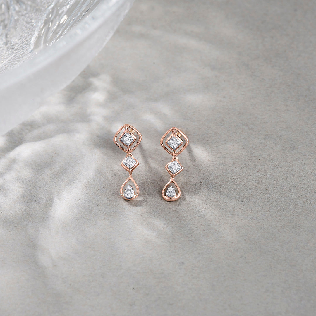 Shimmer links Diamond Drops & Dangler Earrings