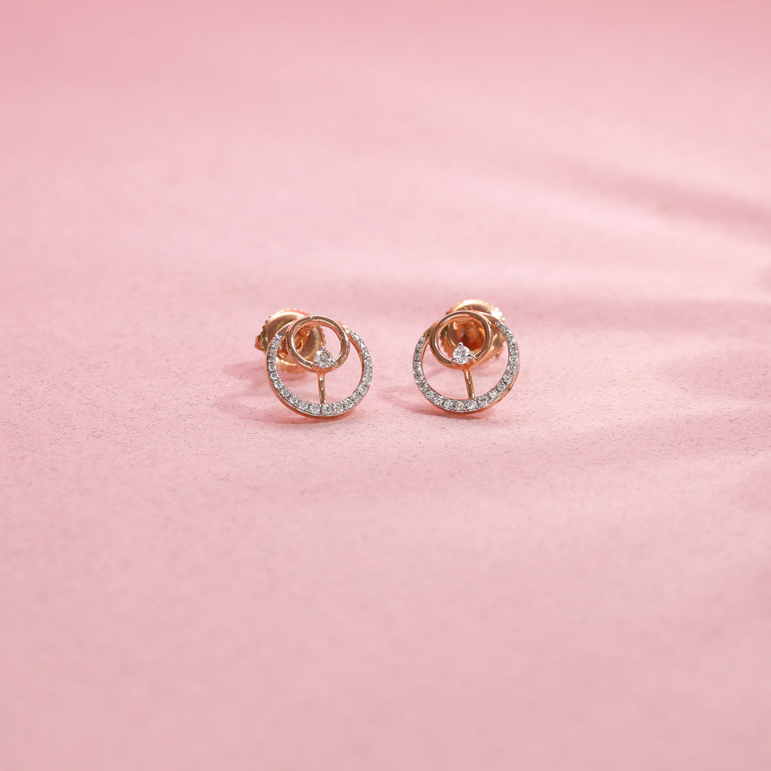 celestial glow diamond stud earrings