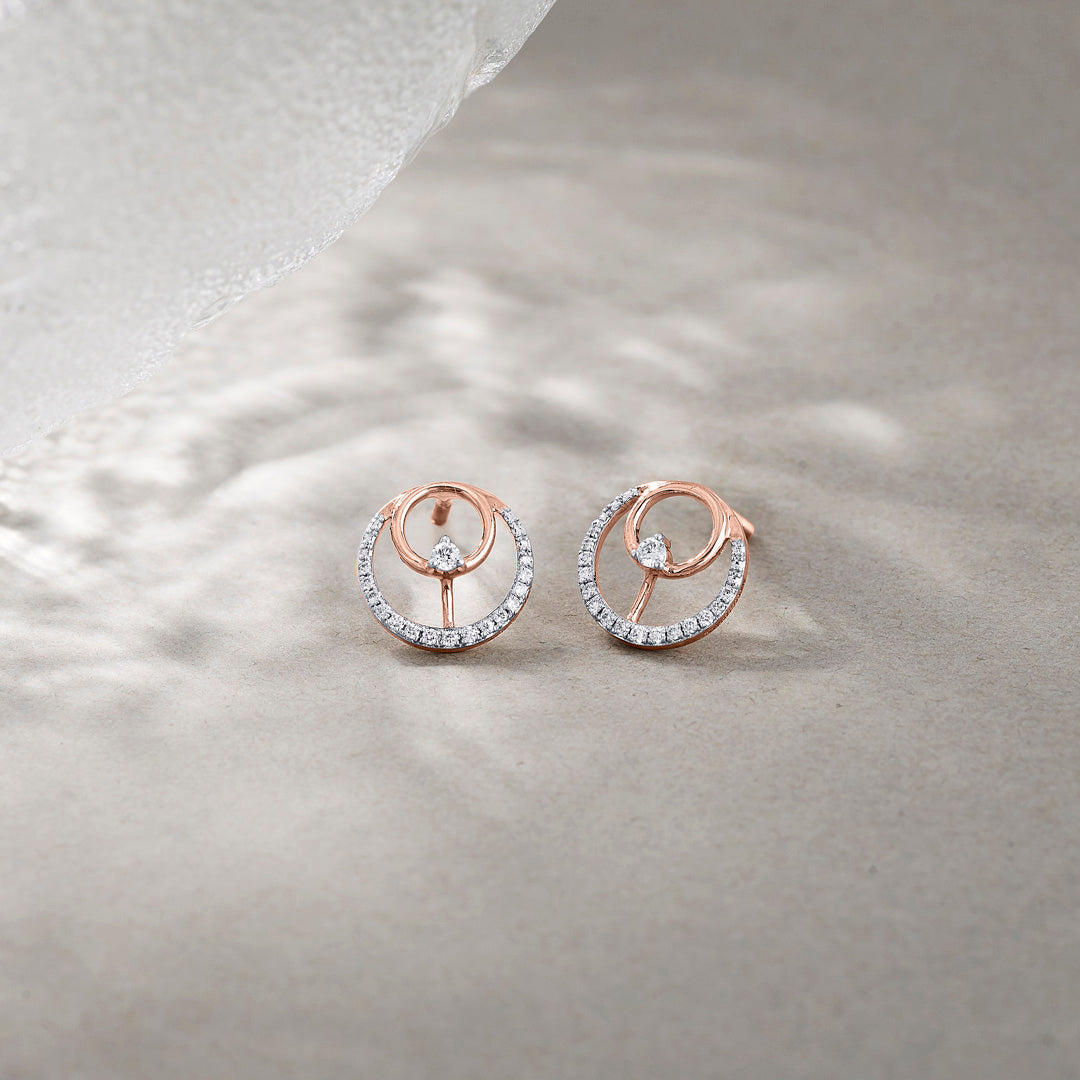 celestial glow diamond stud earrings