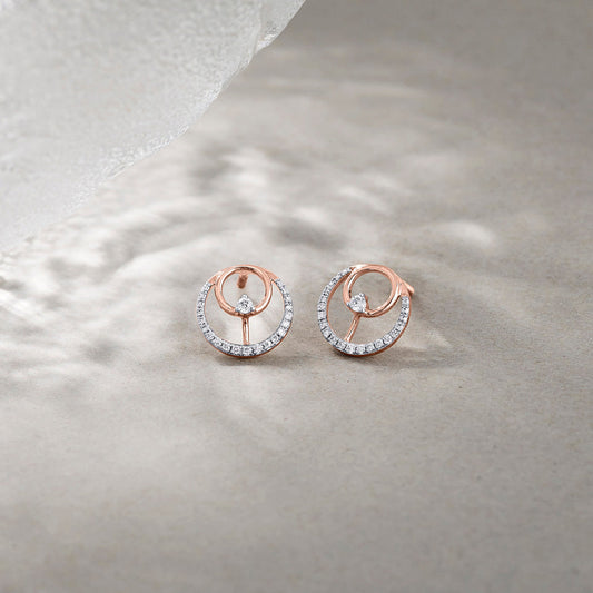 Celestial Glow Diamond Stud Earrings