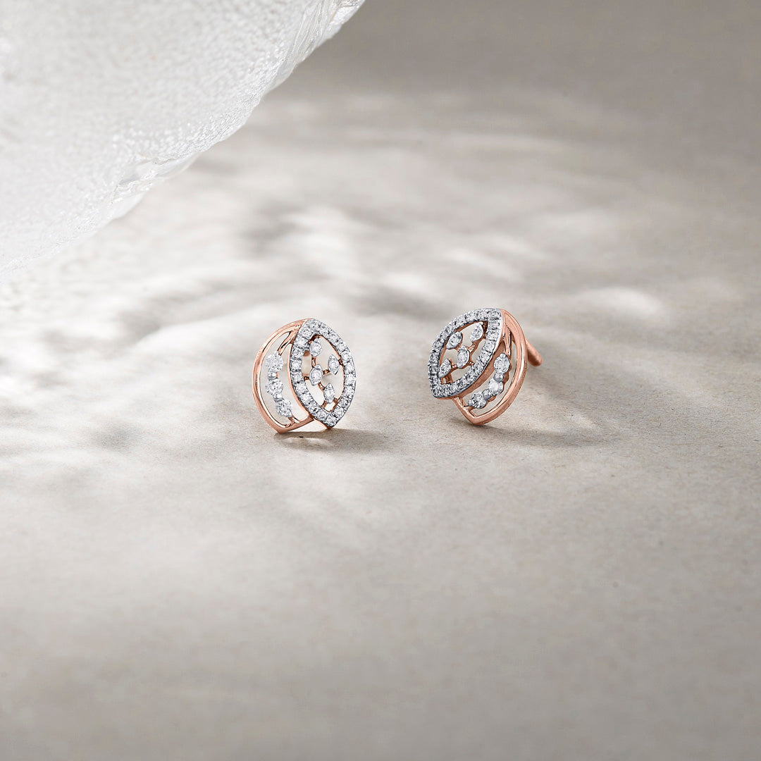 Celestial Gleam Diamond Stud Earrings