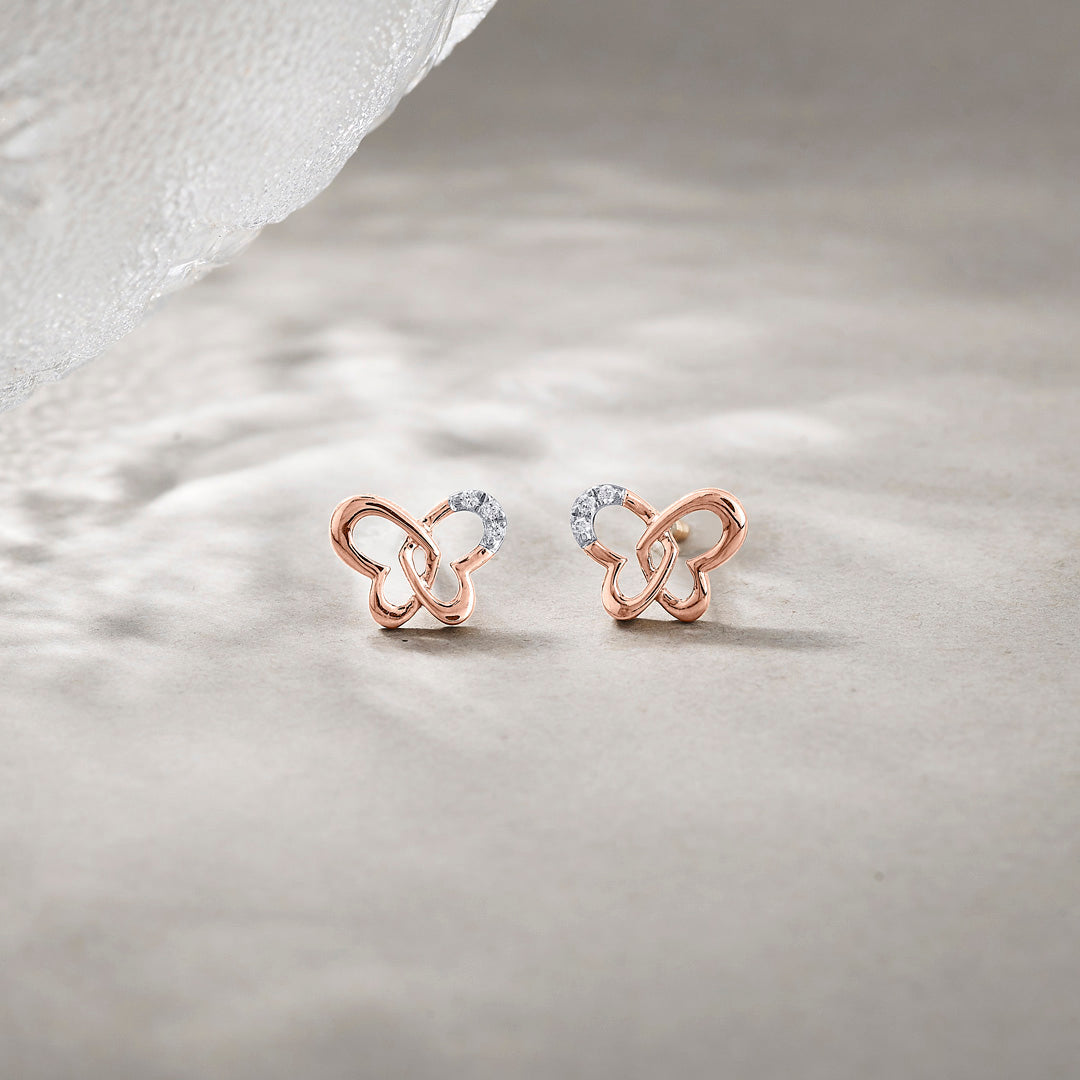 Butterfly Glow Diamond Stud Earrings
