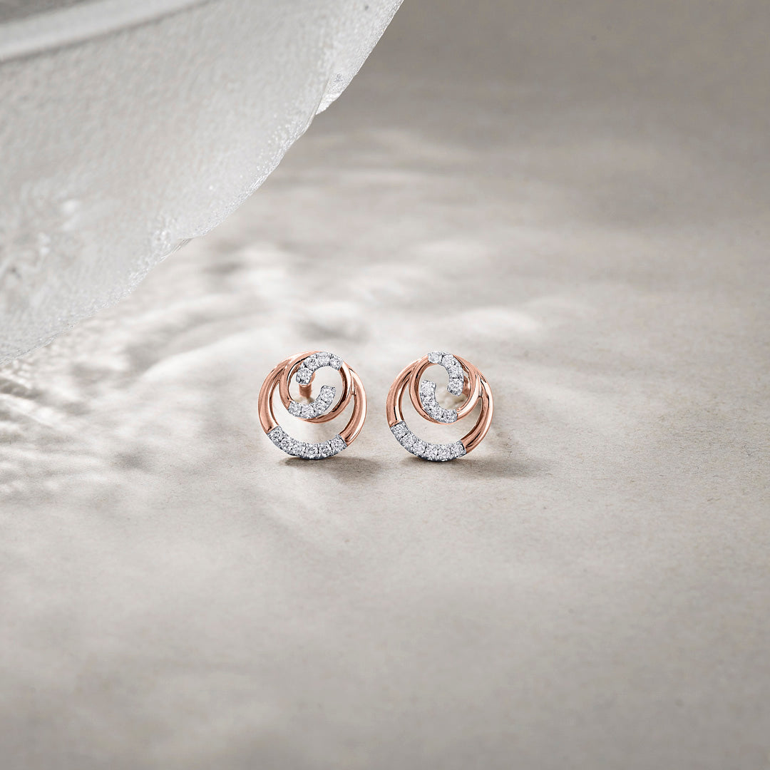 Luminous Gleam Diamond Stud Earrings