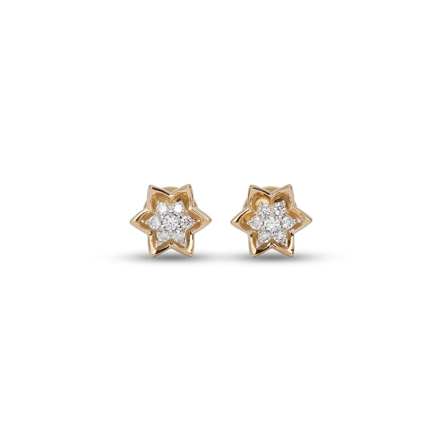 Sweet Radiance Studs Yellow Gold & Diamond Earrings
