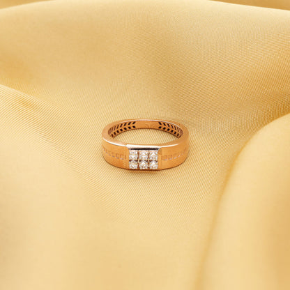 Golden Armor Mens Diamond Ring