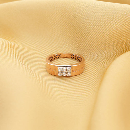 Golden Armor Mens Diamond Ring