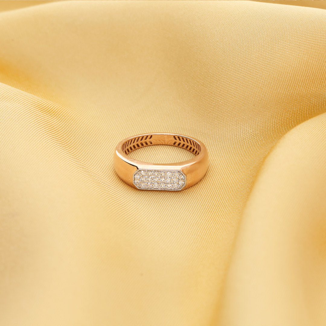 Imperial Panel Men's Diamond Ring