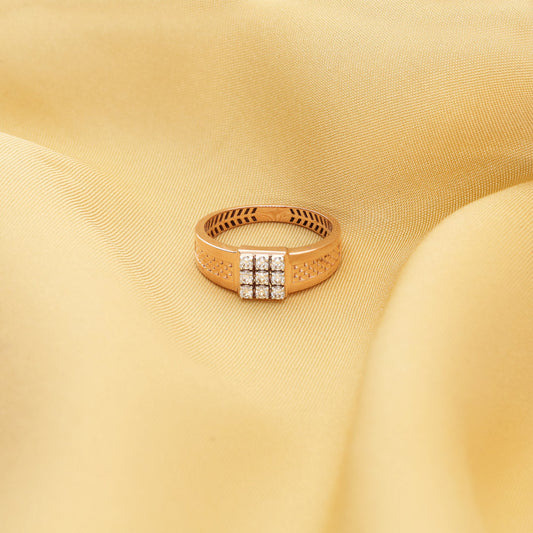 Noble Square Men's Diamond Ring