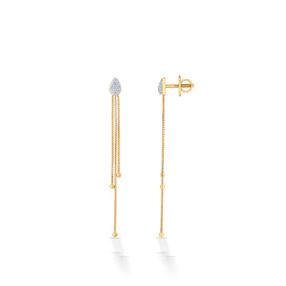 Drop Yellow Gold & Diamond Drops & Dangler Earring
