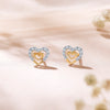 Veloura Hearts Gold & Diamond Stud Earring