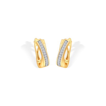 Xquisite Yellow Gold & Diamond Hoops & Huggies Earring