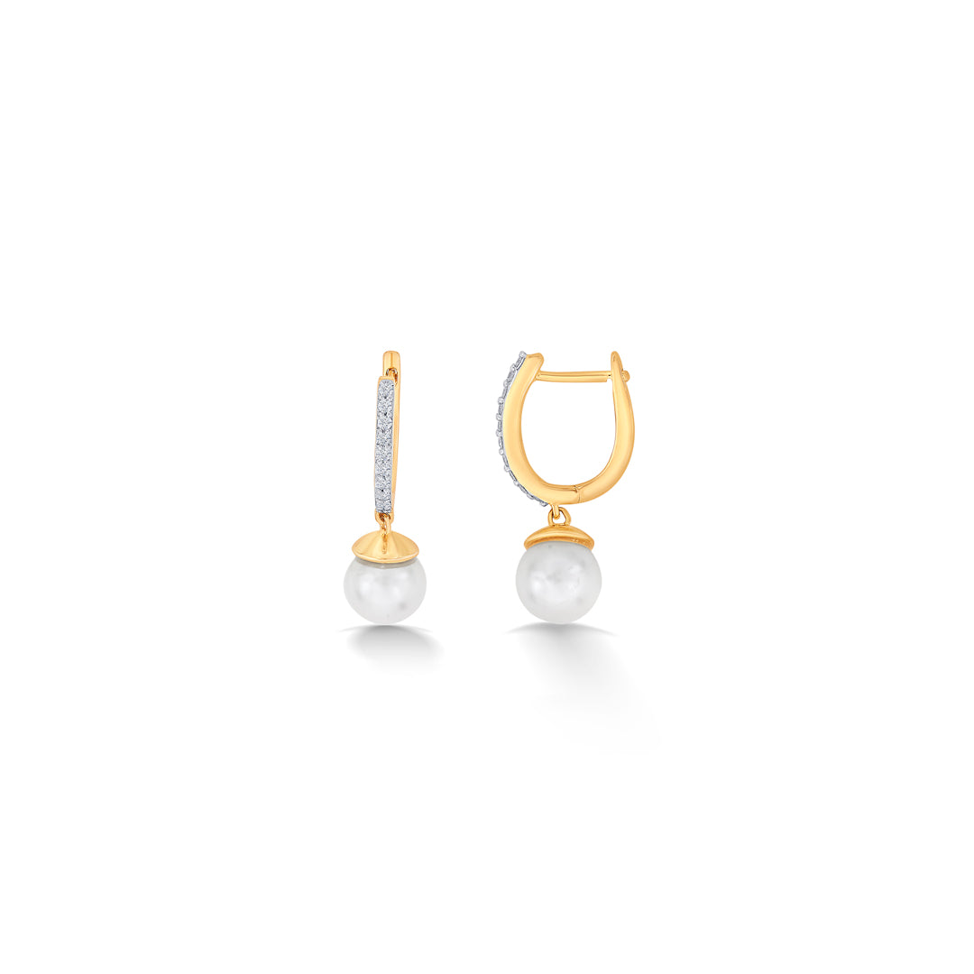 timeless yellow gold & diamond drops & dangler earring