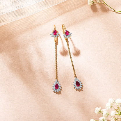 Opulent Yellow Gold & Diamond Drops & Dangler Earring