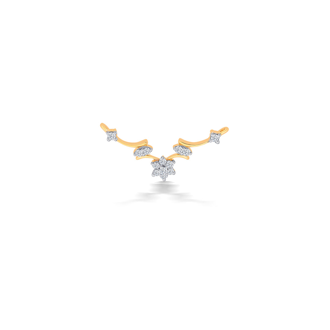 Star Yellow Gold & Diamond Tanmaniya Mangalsutra For Women