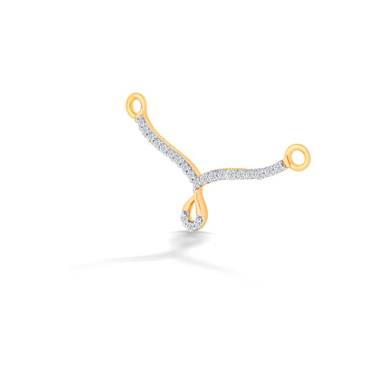 Malvika Yellow Gold & Diamond Tanmaniya Mangalsutra For Women