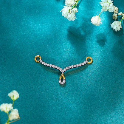 Malvika Yellow Gold & Diamond Tanmaniya Mangalsutra For Women