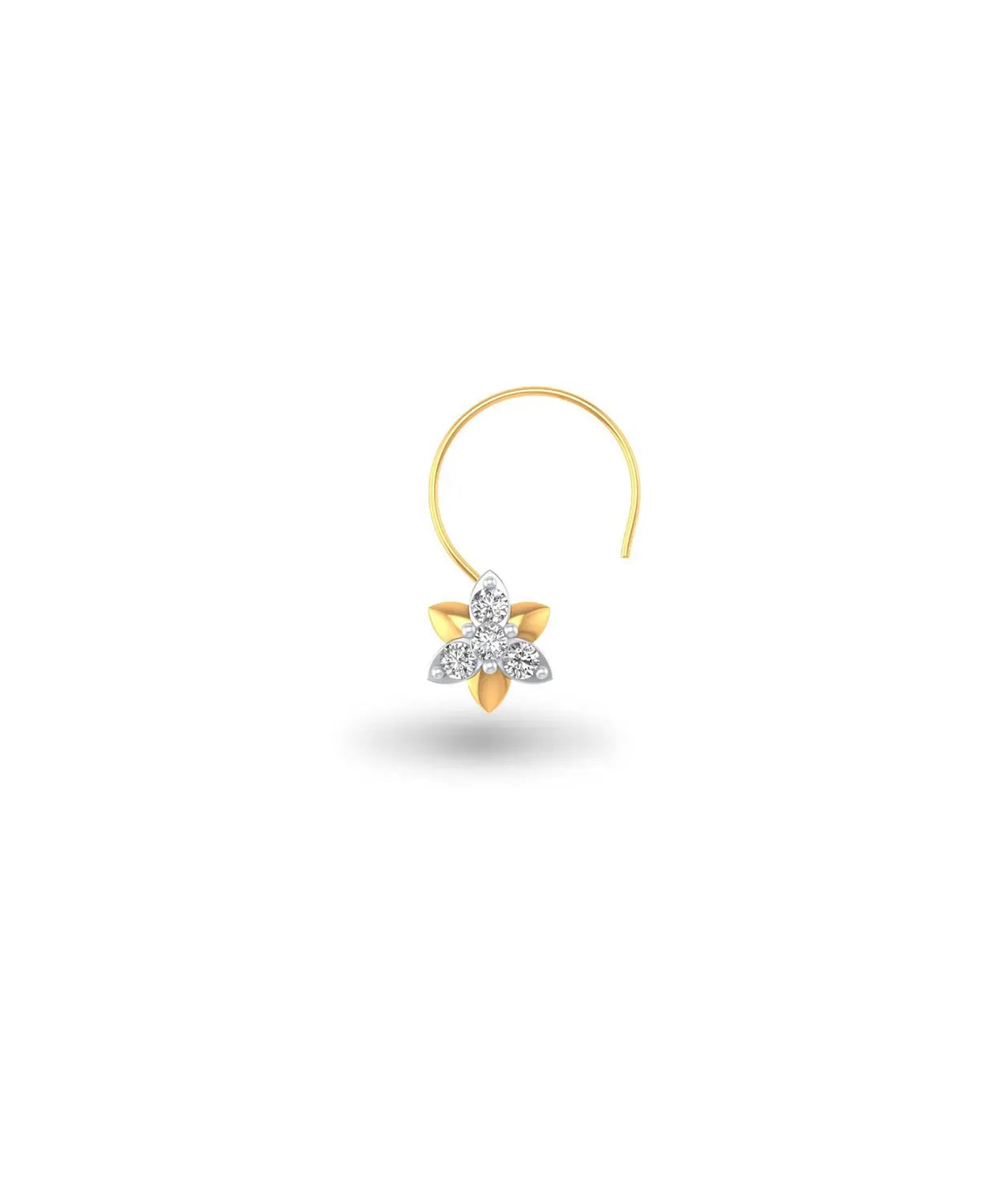 Flashy Floral Diamond Nosepin