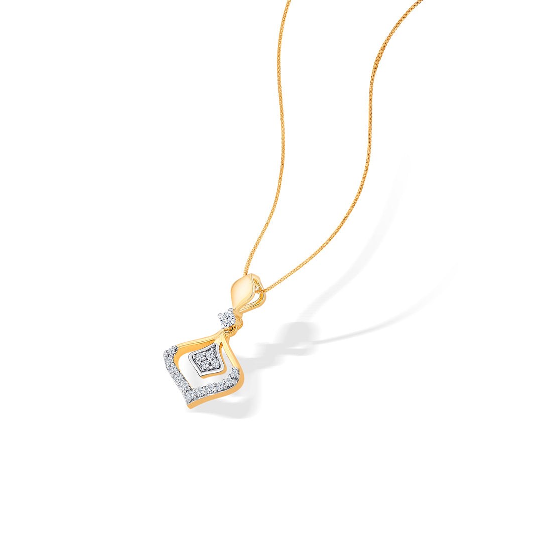 verlyn yellow gold & diamond casual pendant