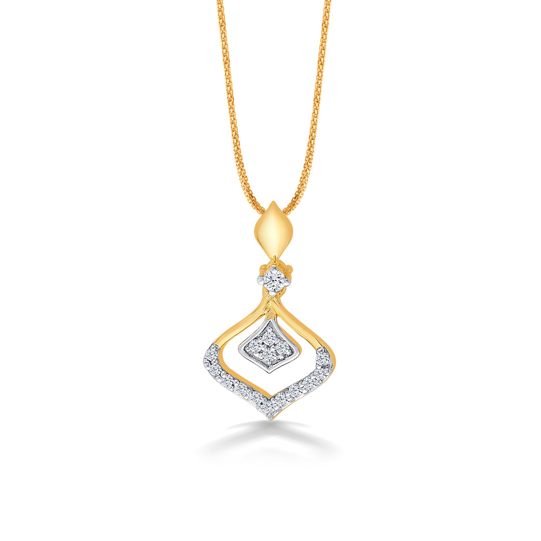 verlyn yellow gold & diamond casual pendant