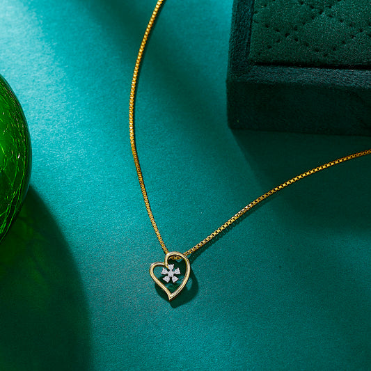 Florenza Heart Gold & Diamond Pendant