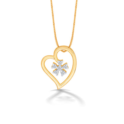 Florenza Heart Gold & Diamond Pendant