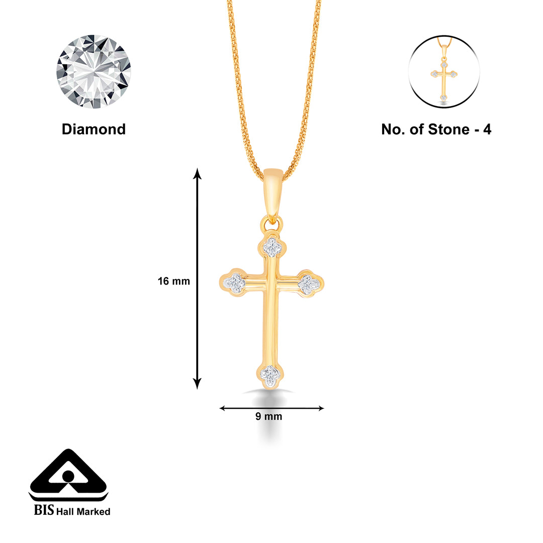 holy spirit yellow gold & diamond religious pendant