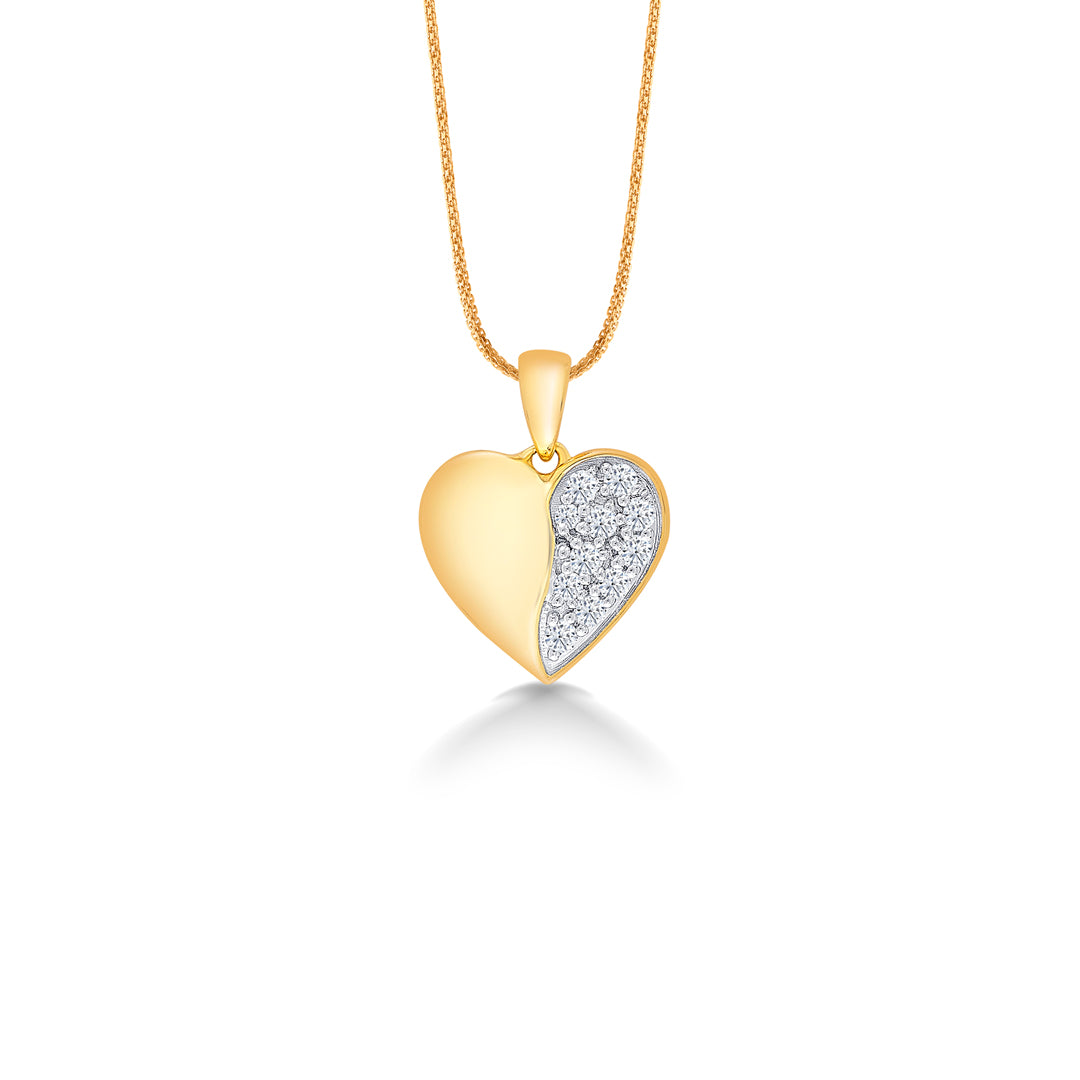 Ormella Heart Hug Gold & Diamond Pendant