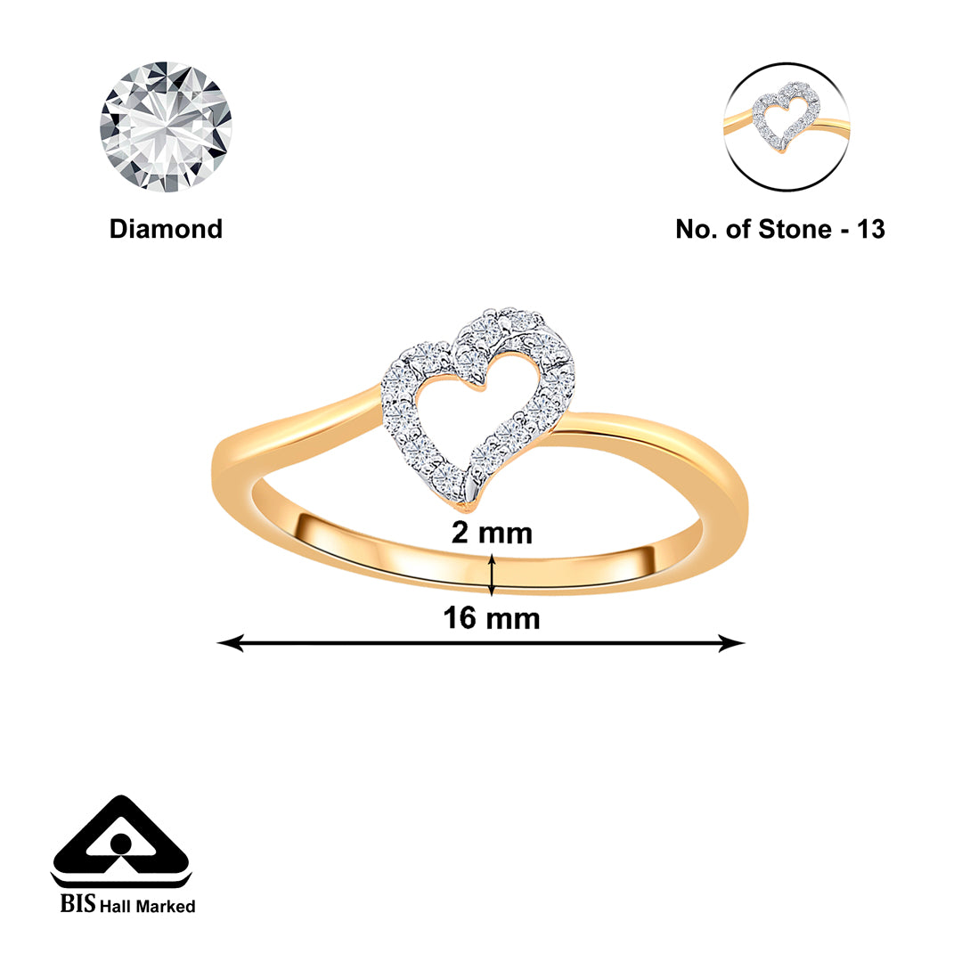 twist of heart gold & diamond ring