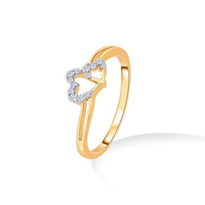 Heart-Entwine-Gold-&-Diamond-Ring