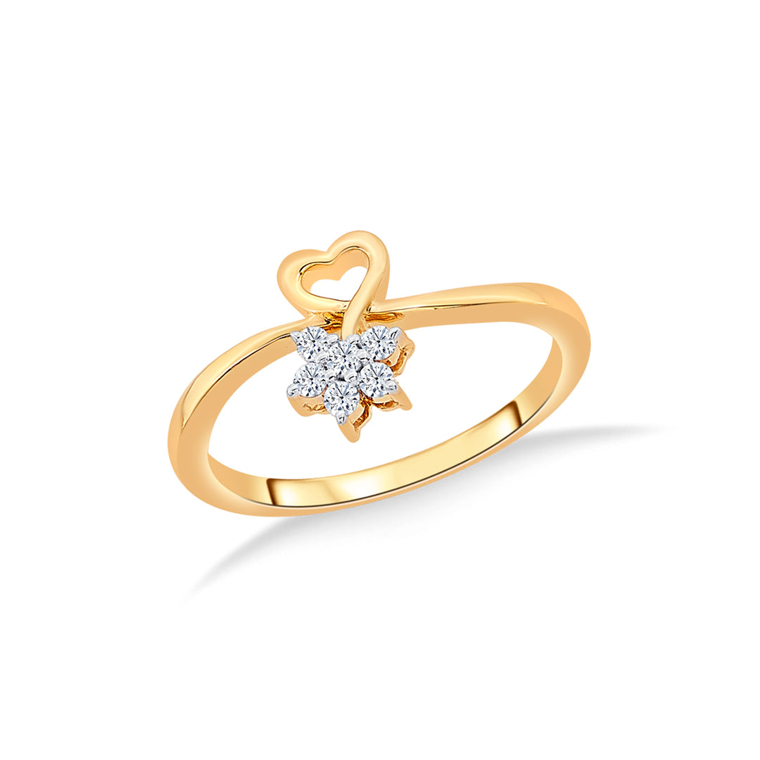 Petals Yellow Gold & Diamond Ring for Women