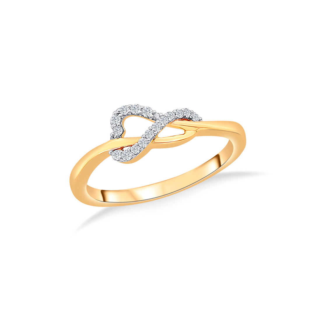 Infinity Bonded Gold & Diamond Ring