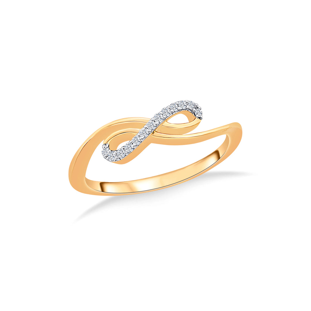 Infinity Looplight  Gold & Diamond Ring