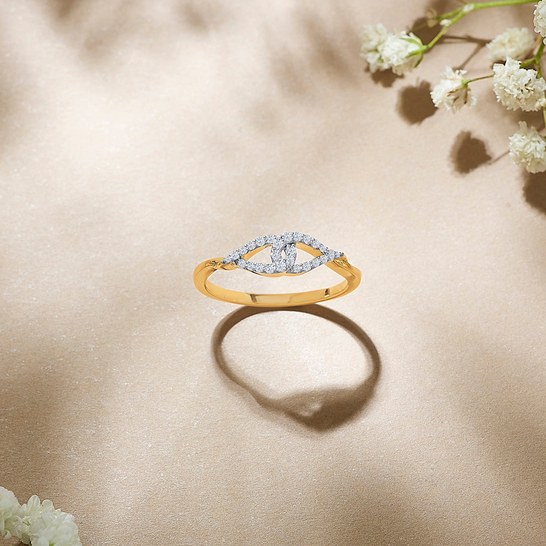 Infinity Caress Gold & Diamond Ring