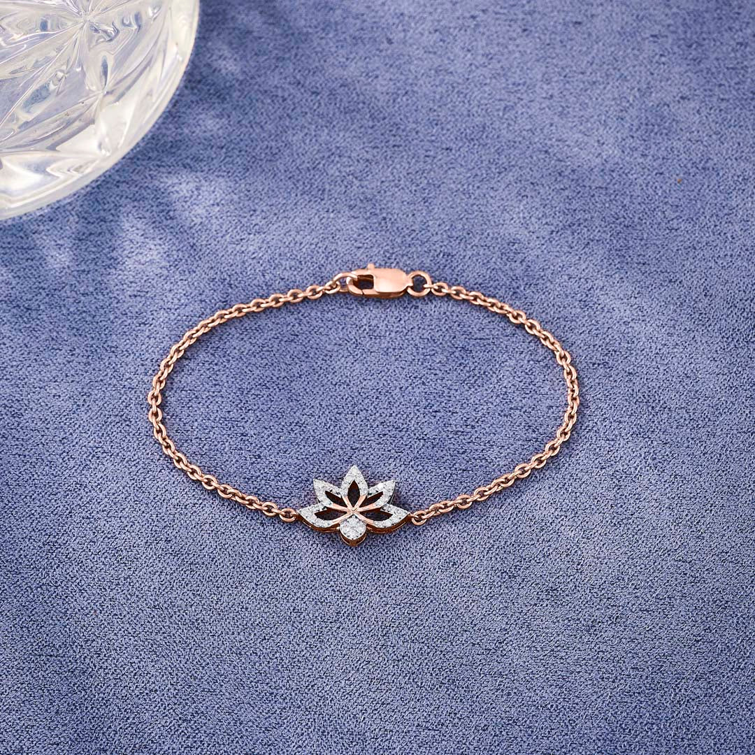 Floral Elegance Ladies Bracelet Diamond Jewellery