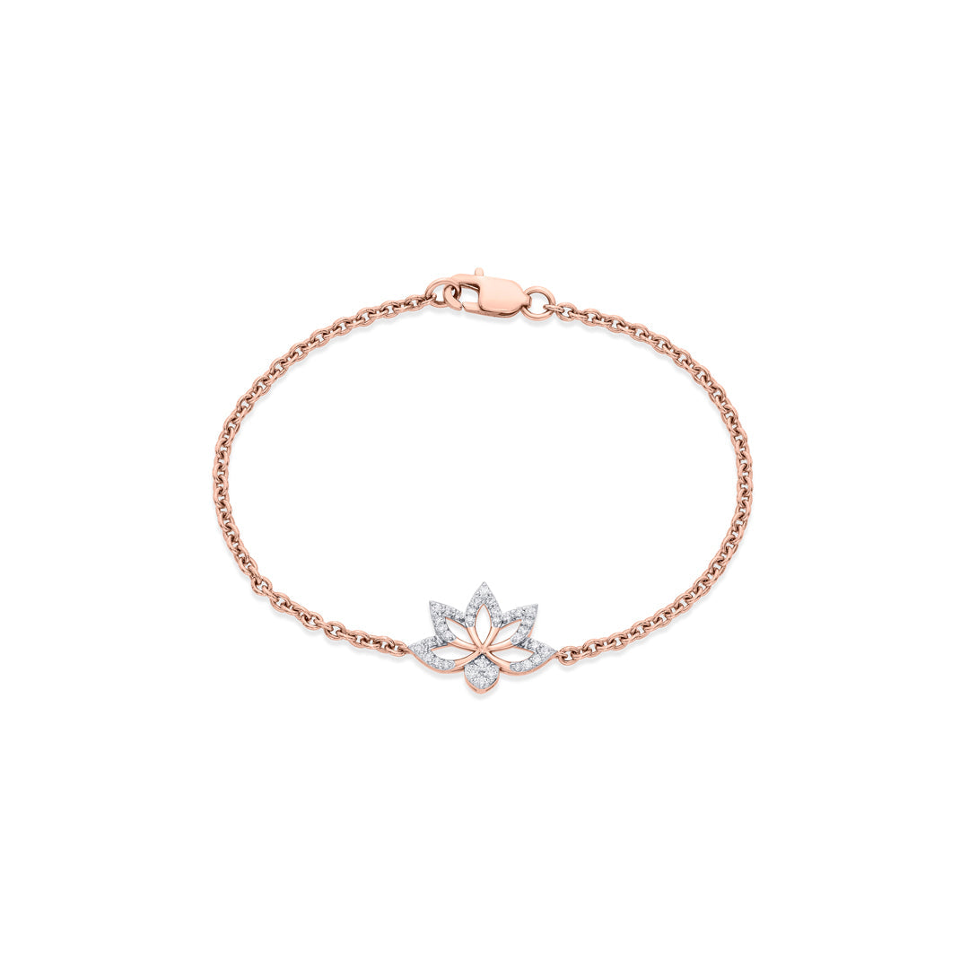 floral elegance ladies bracelet diamond jewellery