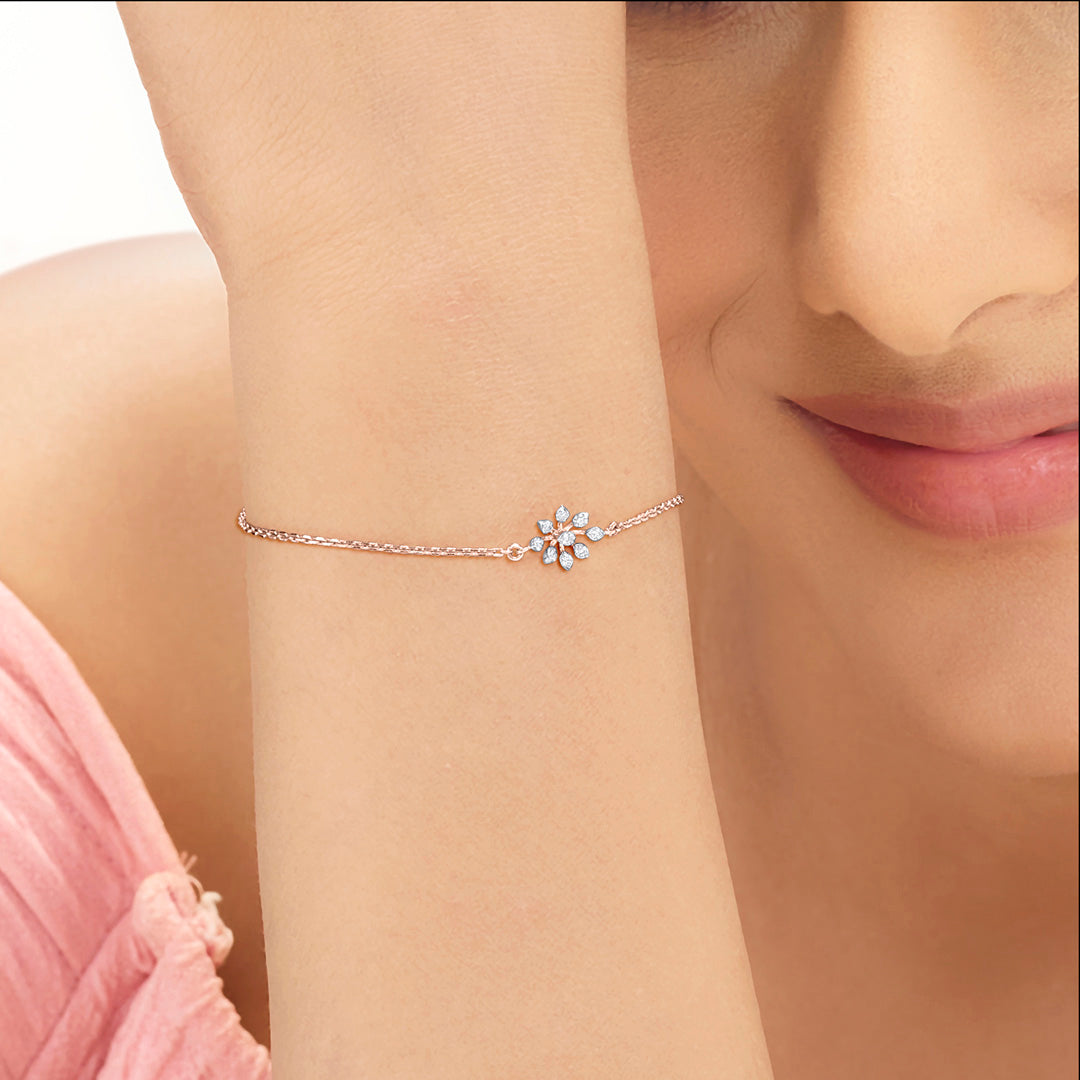 Bright Lily Ladies Bracelet Diamond Jewellery