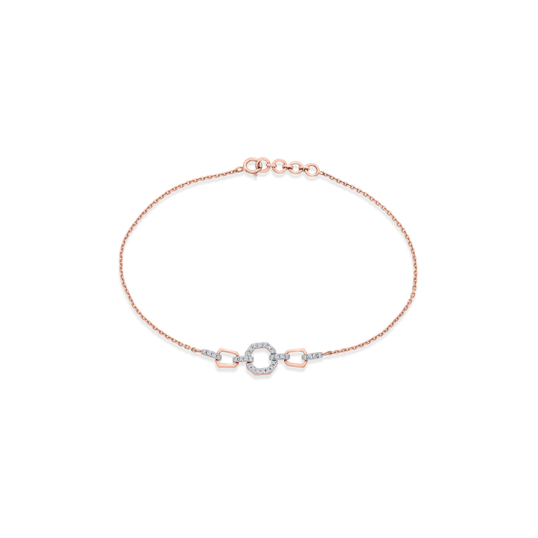 circular link ladies bracelet diamond jewellery