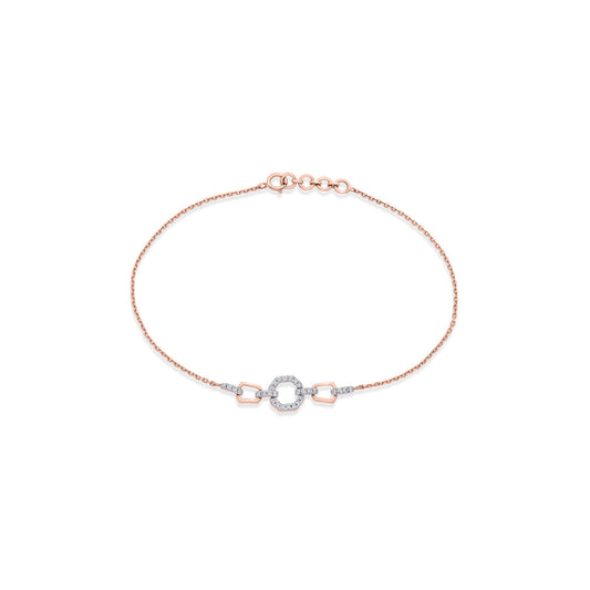 Circular Link Ladies Bracelet Diamond Jewellery