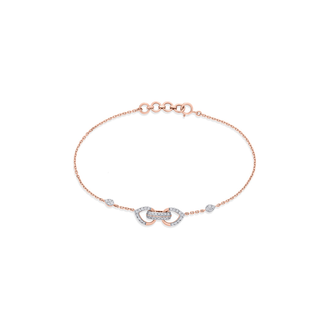 linked together ladies bracelet diamond jewellery