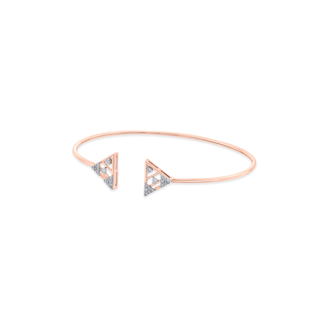 twin triangles ladies bracelet diamond jewellery