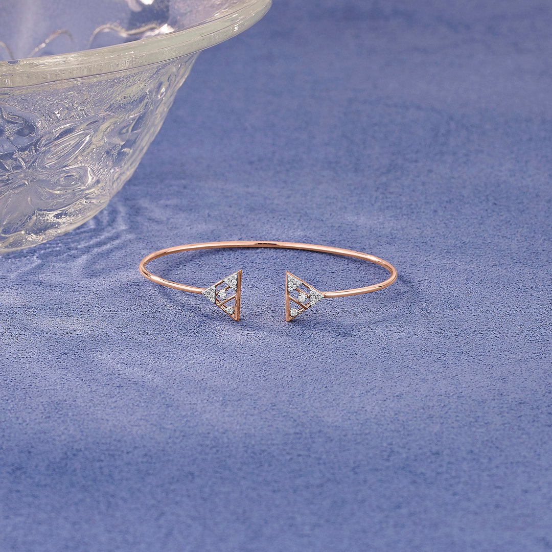 twin triangles ladies bracelet diamond jewellery