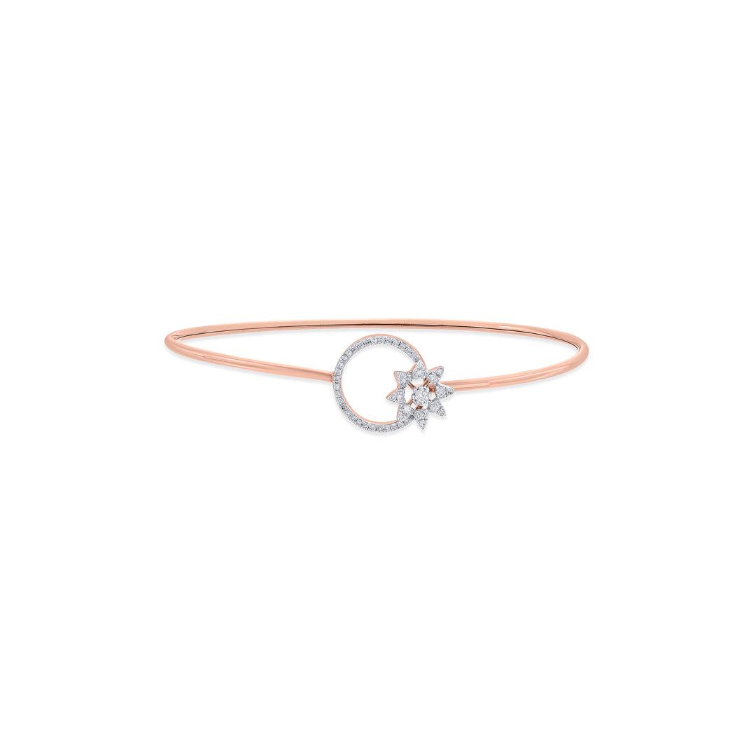 floral circle ladies bracelet diamond jewellery