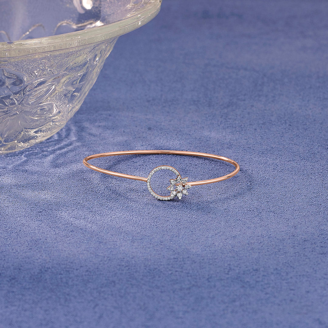 Floral Circle Ladies Bracelet Diamond Jewellery
